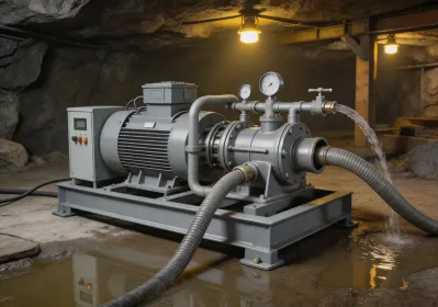 Dewatering pump train